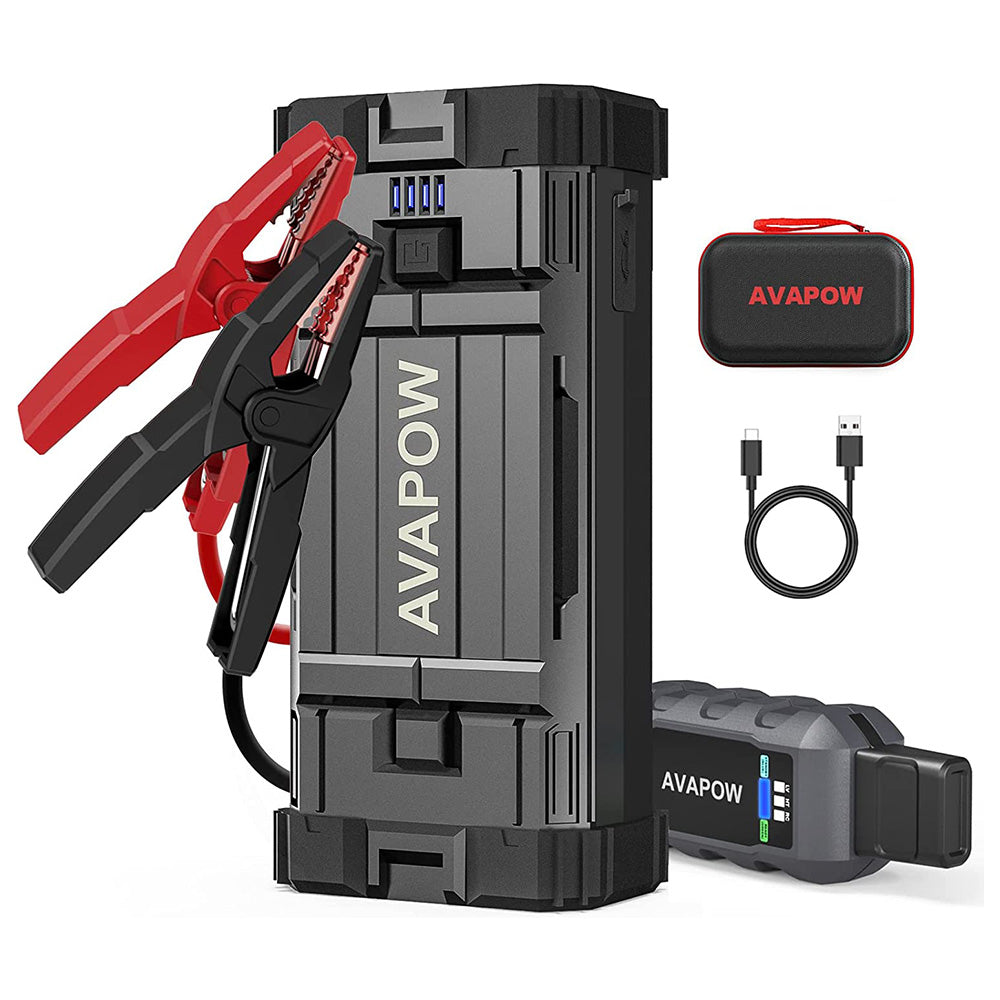 DBPOWER 800A Peak 18000mAh Portable Car Jump Starter (up to 7.2L Gas/5.5L  Diesel Engine) Portable Battery Booster with LCD Screen